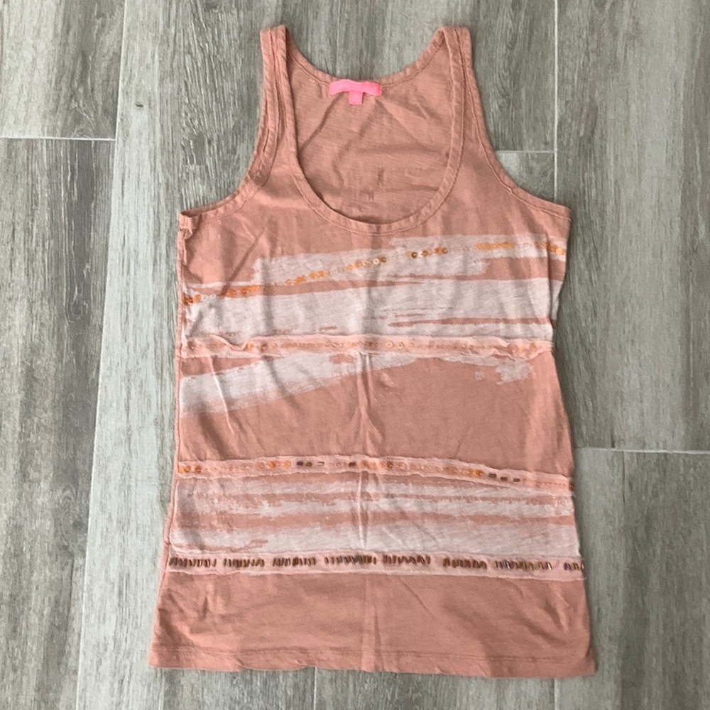 J.CREW sequin tie dye tank top size S